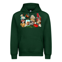 Foreset Green rooster coffee cups Urban Hoodie - Zillion Design Studio