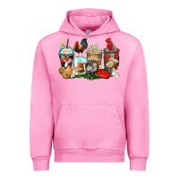 Fuchsia Pink rooster coffee cups Urban Hoodie - Zillion Design Studio