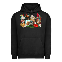Pigment Black rooster coffee cups Urban Hoodie - Zillion Design Studio