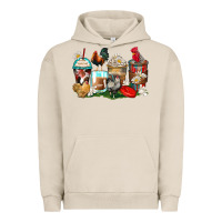 Pigment French Oak rooster coffee cups Urban Hoodie - Zillion Design Studio