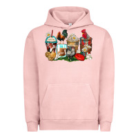 Pigment Salmon rooster coffee cups Urban Hoodie - Zillion Design Studio