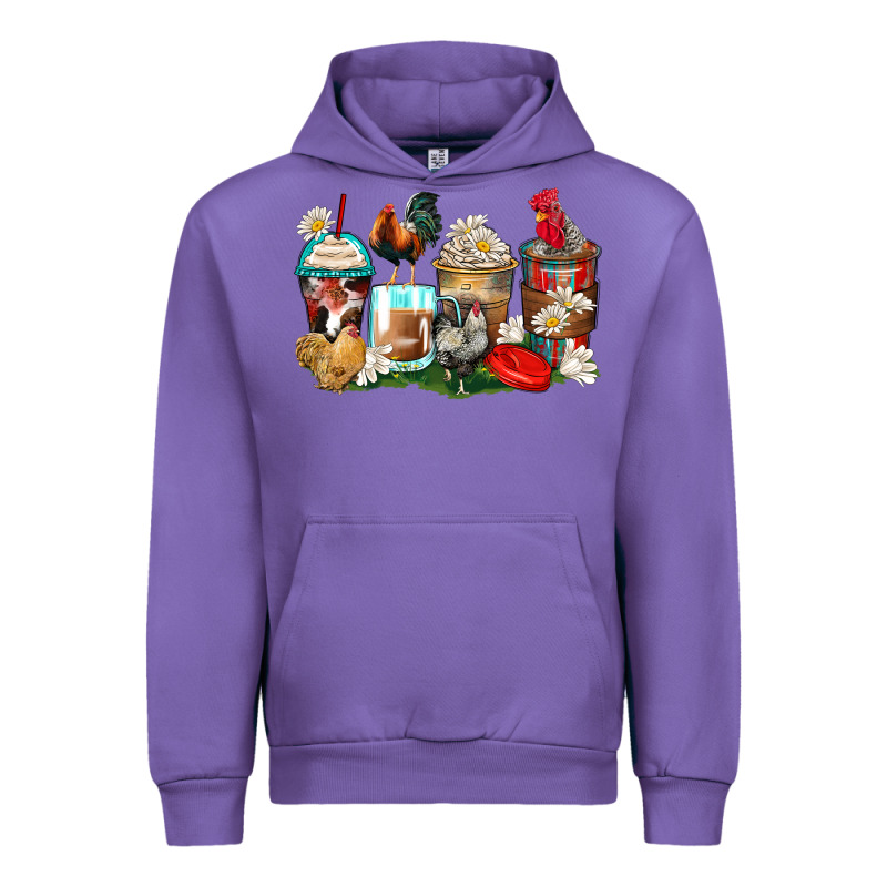 Rooster Coffee Cups Urban Hoodie by Zillion Design Studio | Teevron