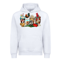 White rooster coffee cups Urban Hoodie - Zillion Design Studio