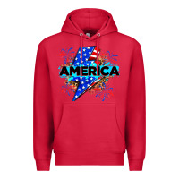 Cardinal America with lightning bolt Premium Hoodie - Zillion Design Studio