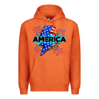 Carrot America with lightning bolt Premium Hoodie - Zillion Design Studio