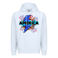White America with lightning bolt Premium Hoodie - Zillion Design Studio