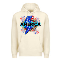 Sandshell America with lightning bolt Premium Hoodie - Zillion Design Studio