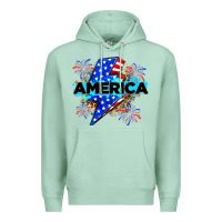 Seafoam America with lightning bolt Premium Hoodie - Zillion Design Studio