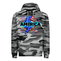 Slate Camo America with lightning bolt Premium Hoodie - Zillion Design Studio