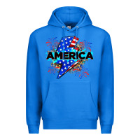 True Royal America with lightning bolt Premium Hoodie - Zillion Design Studio