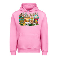 Fuchsia Pink goats coffee cups Urban Hoodie - Zillion Design Studio