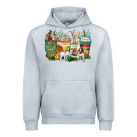Heather Grey goats coffee cups Urban Hoodie - Zillion Design Studio