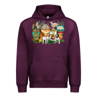 Mauve Wine goats coffee cups Urban Hoodie - Zillion Design Studio