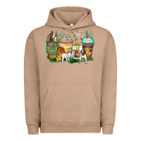 Pigment Burro goats coffee cups Urban Hoodie - Zillion Design Studio