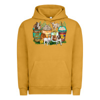 Pigment Peanut Butter goats coffee cups Urban Hoodie - Zillion Design Studio