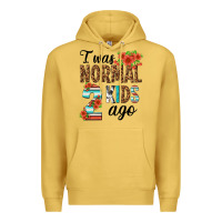 Antique Gold i was normal two kids ago Premium Hoodie - texasbilliewilder