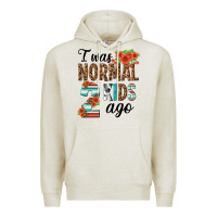 Oatmeal Heather i was normal two kids ago Premium Hoodie - texasbilliewilder