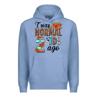 Colony Blue i was normal two kids ago Premium Hoodie - texasbilliewilder
