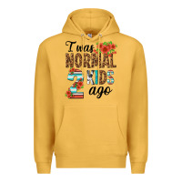 Mustard i was normal two kids ago Premium Hoodie - texasbilliewilder