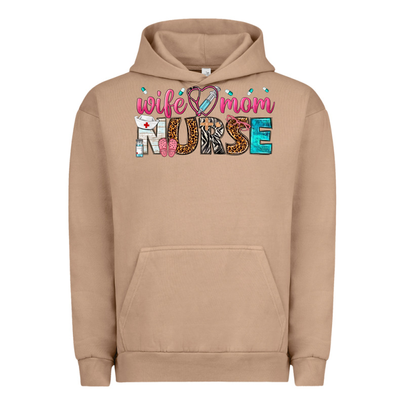 Wife Mom Nurse Urban Hoodie by texasbilliewilder | Teevron