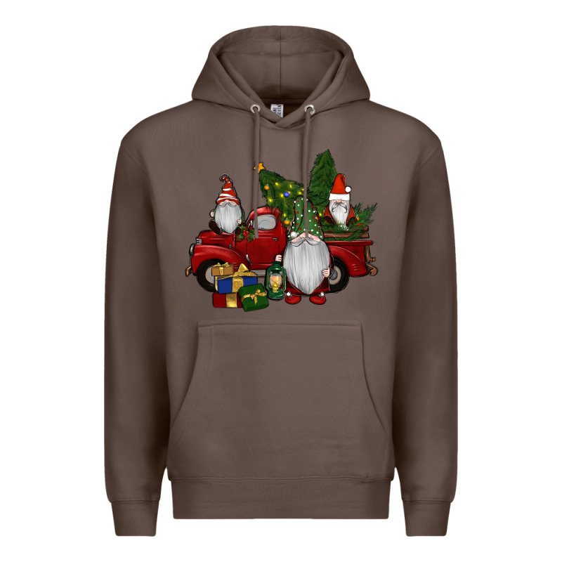 Christmas Gnomes With Truck Premium Hoodie by RanaPortraitStore | Teevron