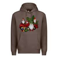 Coffee christmas gnomes with truck Premium Hoodie - RanaPortraitStore