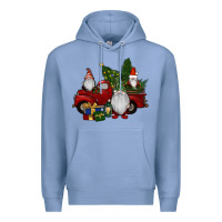 Colony Blue christmas gnomes with truck Premium Hoodie - RanaPortraitStore
