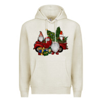 Oatmeal Heather christmas gnomes with truck Premium Hoodie - RanaPortraitStore