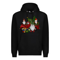Black christmas gnomes with truck Premium Hoodie - RanaPortraitStore