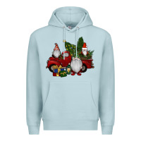 Blue Mist christmas gnomes with truck Premium Hoodie - RanaPortraitStore