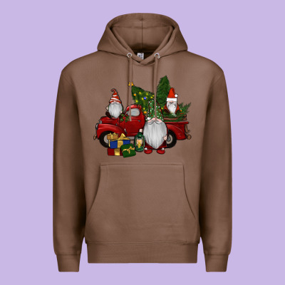 Christmas Gnomes With Truck Premium Hoodie Designed By Ranaportraitstore