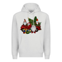 Dove Grey christmas gnomes with truck Premium Hoodie - RanaPortraitStore