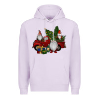 Lilac christmas gnomes with truck Premium Hoodie - RanaPortraitStore