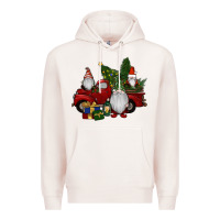 Pale Pink christmas gnomes with truck Premium Hoodie - RanaPortraitStore