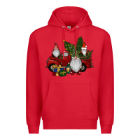 Red christmas gnomes with truck Premium Hoodie - RanaPortraitStore