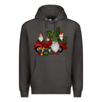 Smoke christmas gnomes with truck Premium Hoodie - RanaPortraitStore