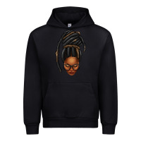 Black afro woman faux jumbo locs Urban Hoodie - texasbilliewilder