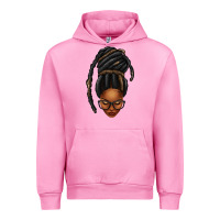 Fuchsia Pink afro woman faux jumbo locs Urban Hoodie - texasbilliewilder