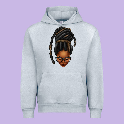 Afro Woman Faux Jumbo Locs Urban Hoodie Designed By Texasbilliewilder