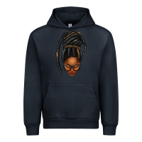 Navy afro woman faux jumbo locs Urban Hoodie - texasbilliewilder