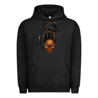 Pigment Black afro woman faux jumbo locs Urban Hoodie - texasbilliewilder