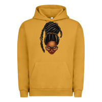 Pigment Peanut Butter afro woman faux jumbo locs Urban Hoodie - texasbilliewilder