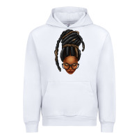 White afro woman faux jumbo locs Urban Hoodie - texasbilliewilder