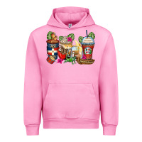 Fuchsia Pink dominican republic coffee cups Urban Hoodie - Zillion Design Studio