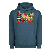 Pigment Midnight Navy dominican republic coffee cups Urban Hoodie - Zillion Design Studio
