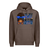 Coffee in my cheer mom era afro messy bun Premium Hoodie - texasbilliewilder