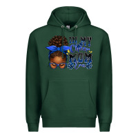 Sports Green in my cheer mom era afro messy bun Premium Hoodie - texasbilliewilder