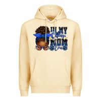 Pina Colada in my cheer mom era afro messy bun Premium Hoodie - texasbilliewilder