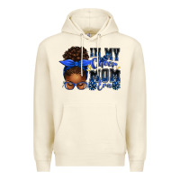 Sandshell in my cheer mom era afro messy bun Premium Hoodie - texasbilliewilder