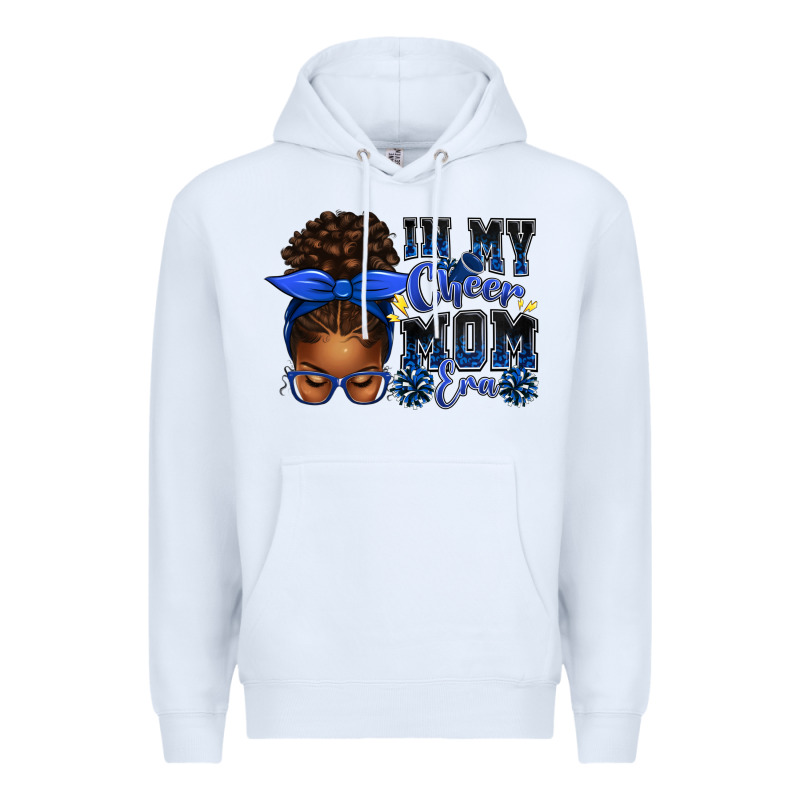 In My Cheer Mom Era Afro Messy Bun Premium Hoodie by texasbilliewilder | Teevron